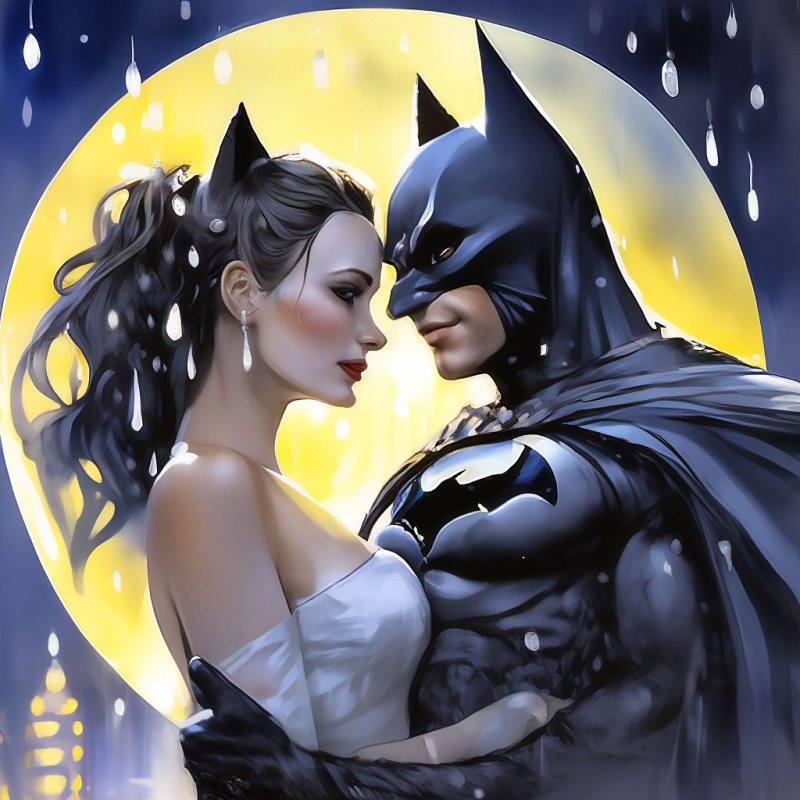 Бэтмен и женщина кошка любовь