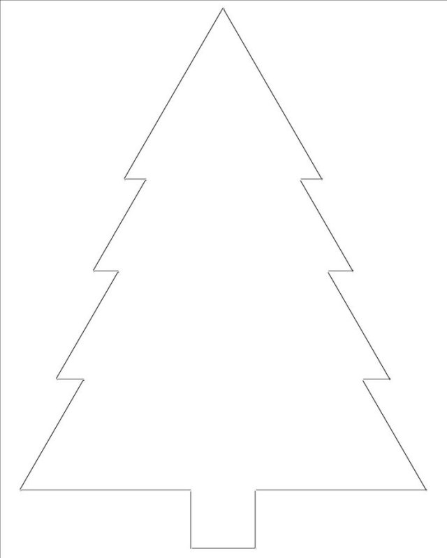 Елочка трафарет