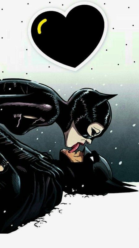 Бэтмен и женщина кошка любовь