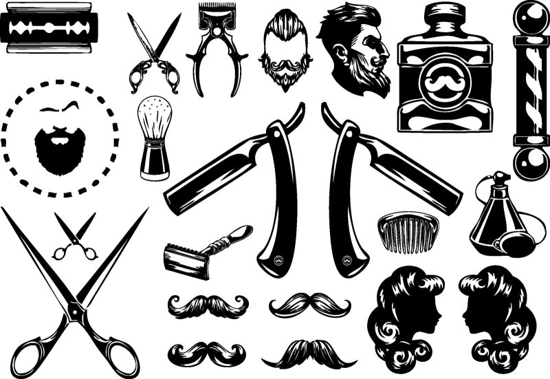 Логотип мужской парикмахерской