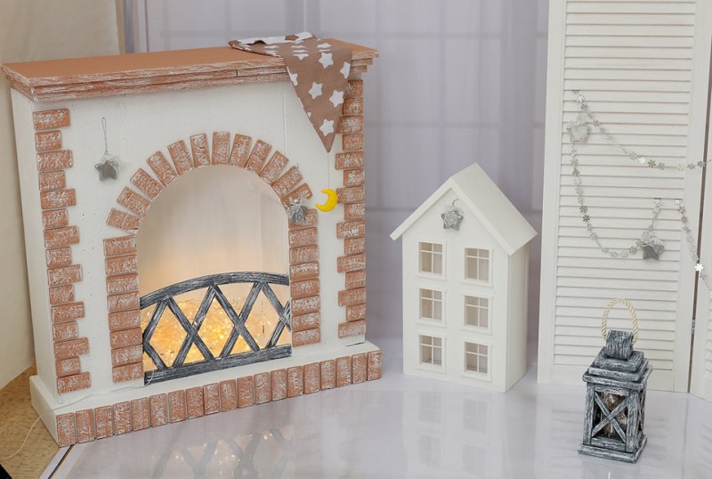 Камин из картона