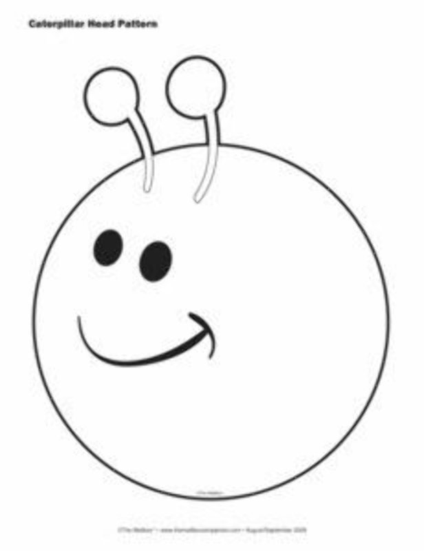 Голова гусеницы трафарет