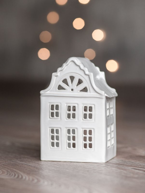 Домик подсвечник керамика