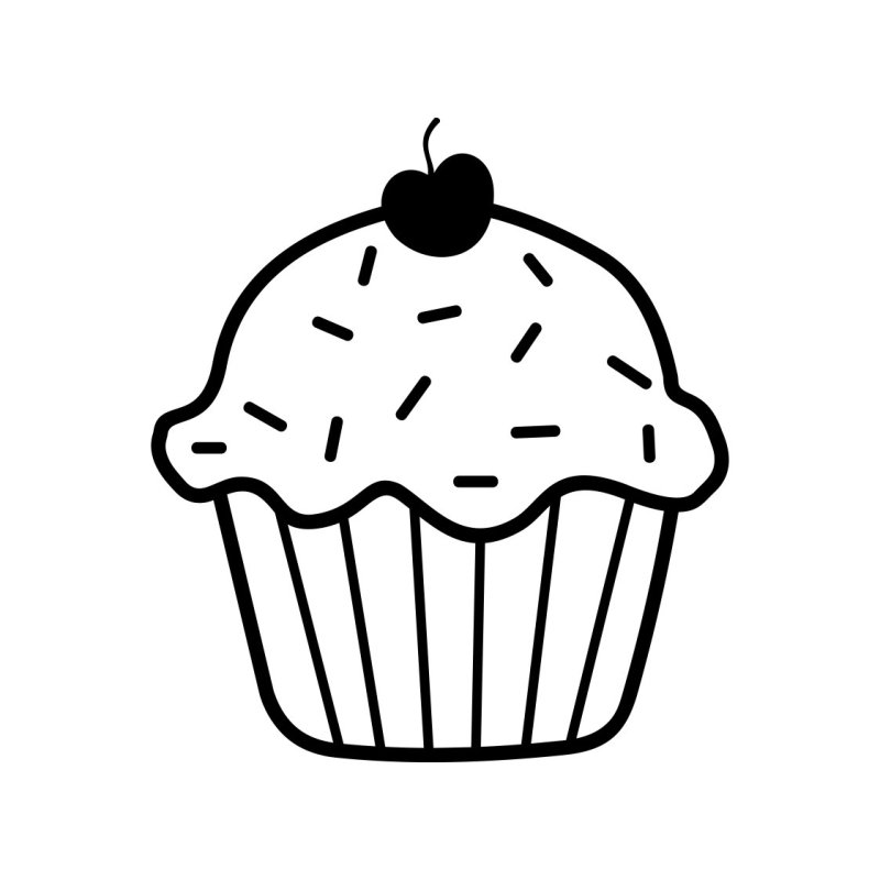 Пирожное. Раскраска