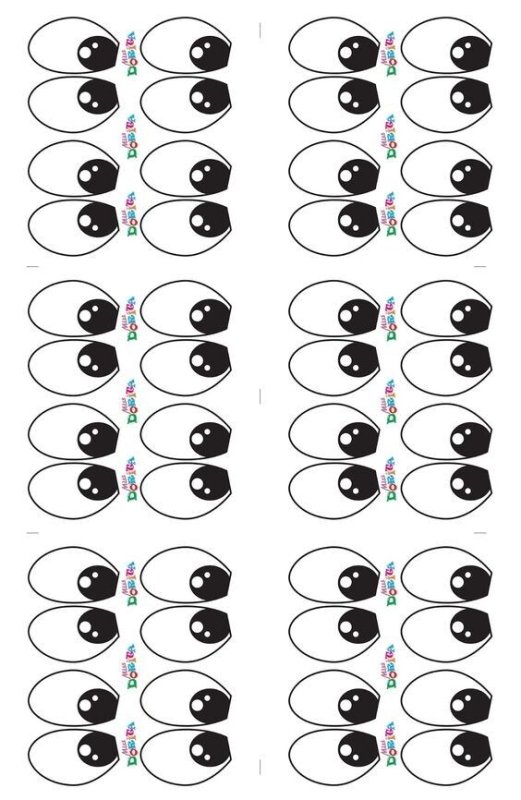 Трафареты глаз для поделок