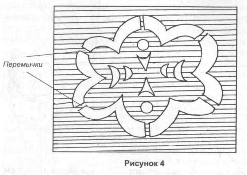 Трафарет с перемычками