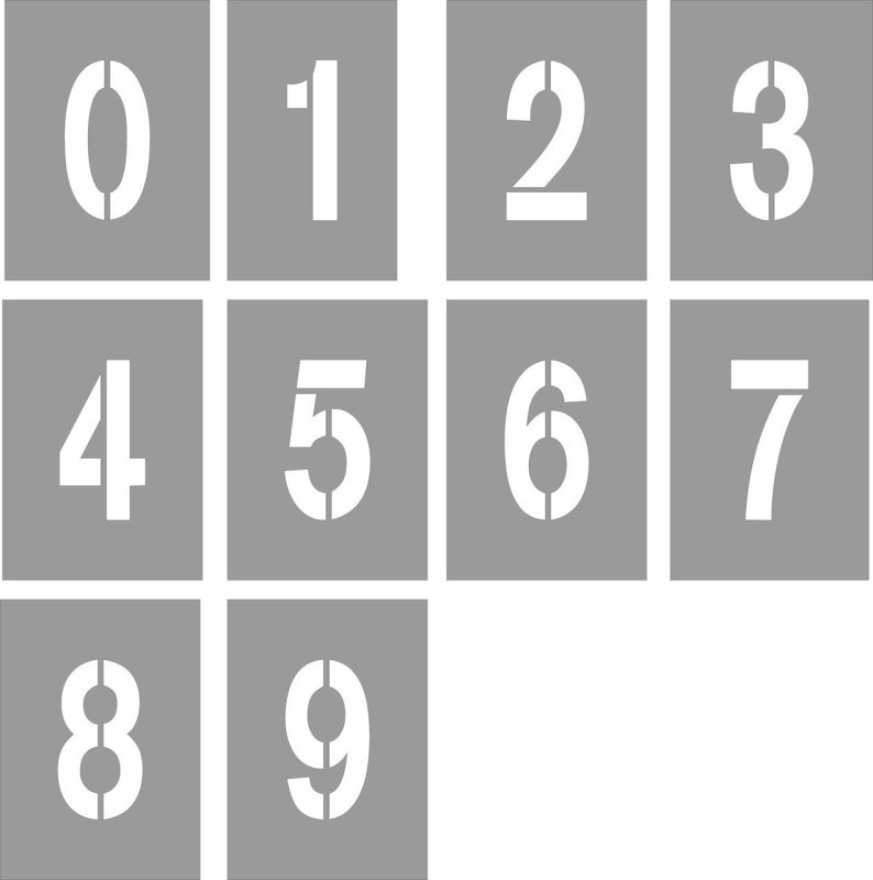 Трафарет цыфрыдля вырезания
