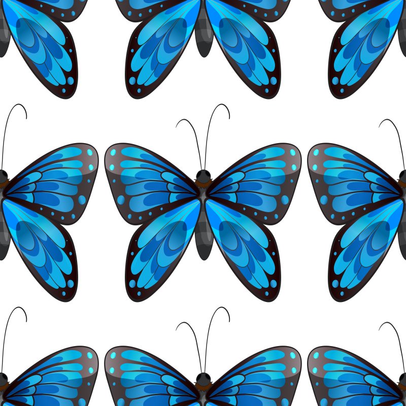 Бабочка для вырезания синяя