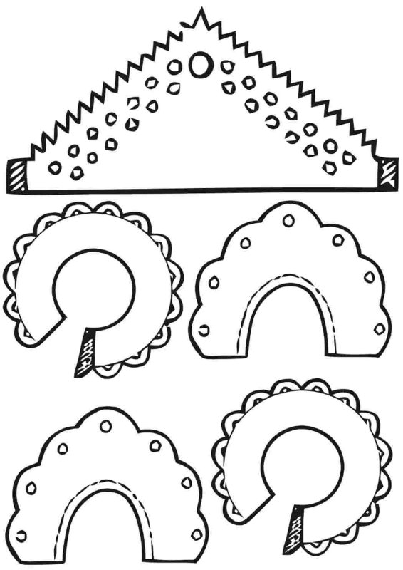 Кокошник рисунок