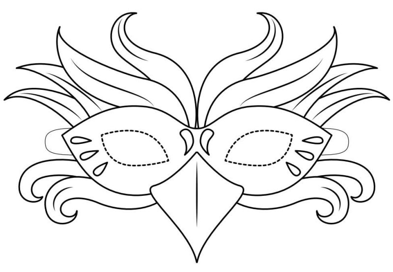 Театральные маски раскраски для детей