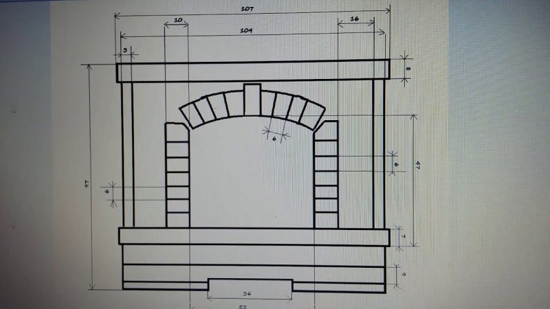 Камин Urfeur 50/110 чертеж