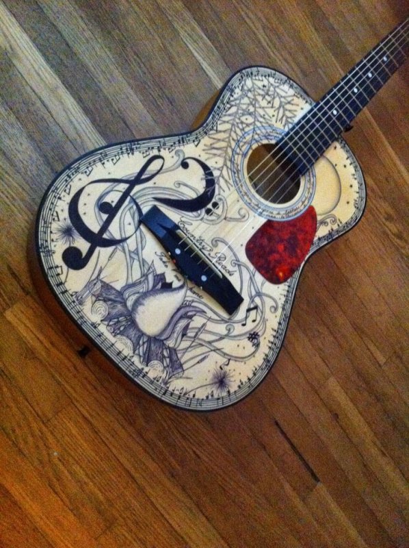 Расписанная гитара