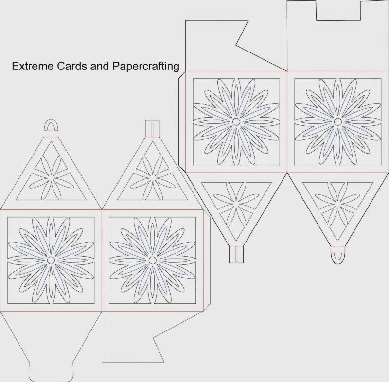 Объемные фонарики из бумаги