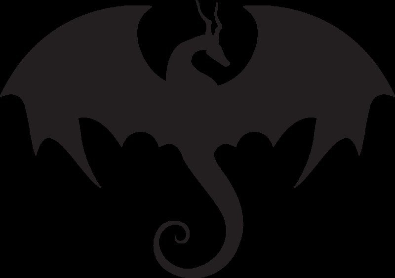 Силуэты драконов