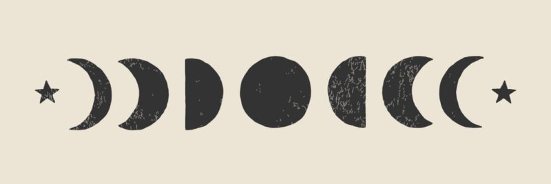 Фазы Луны силуэт