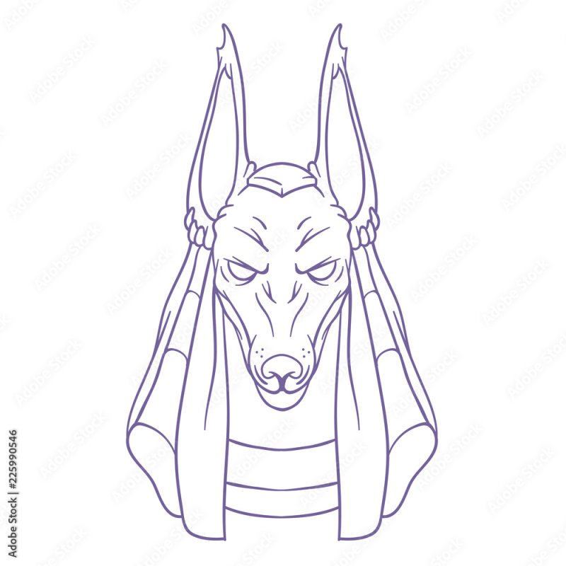 Бог Анубис раскраска