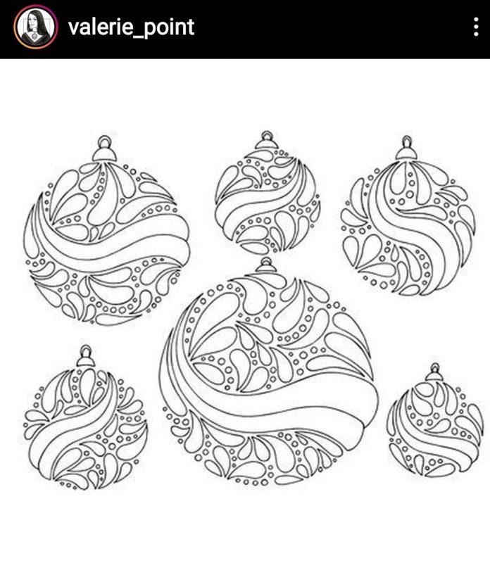 Узоры для росписи елочных шаров