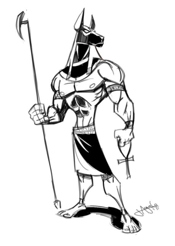 Боги Египта раскраска Анубис