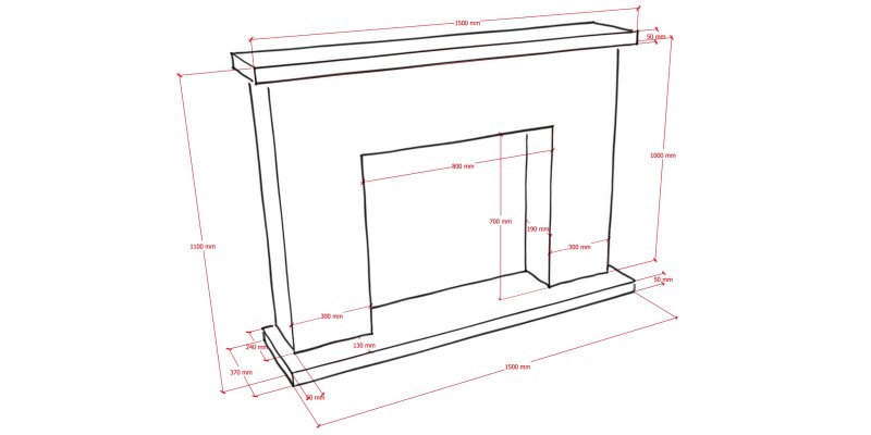 Камин из пеноплекса чертеж с размерами