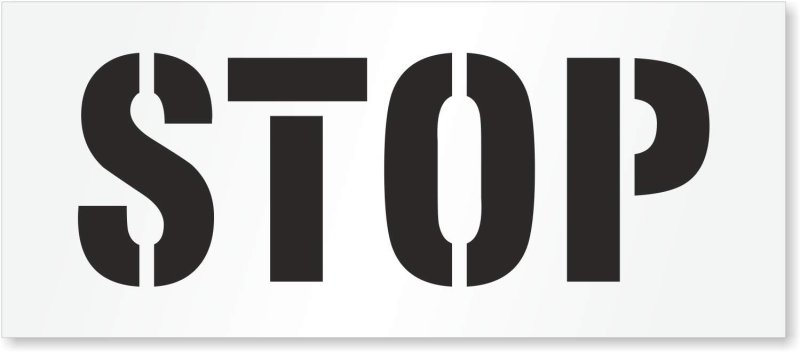 Трафарет надпись