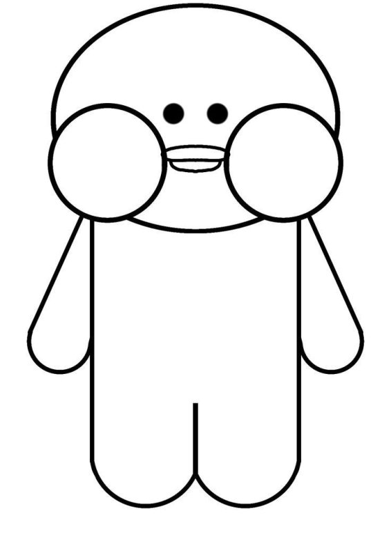 Уточка Лалан Фанфан раскраска