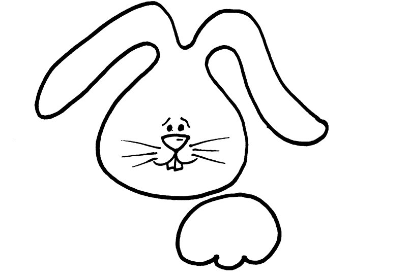 Трафарет зайца для вырезания