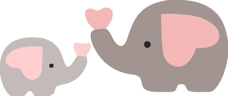 Слоник трафарет