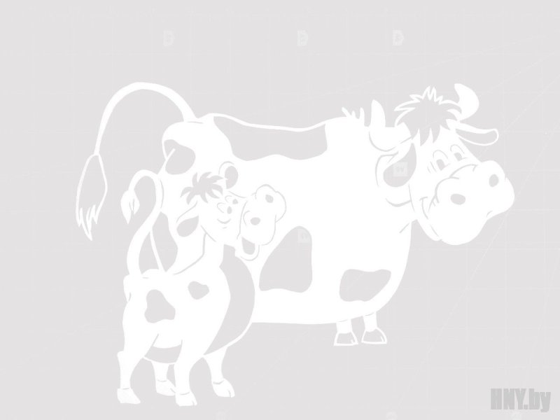 Новогодние украшения на окна бычок