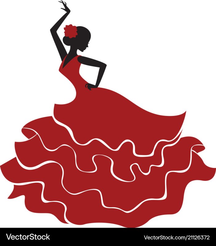 Силуэт танцовщицы в платье