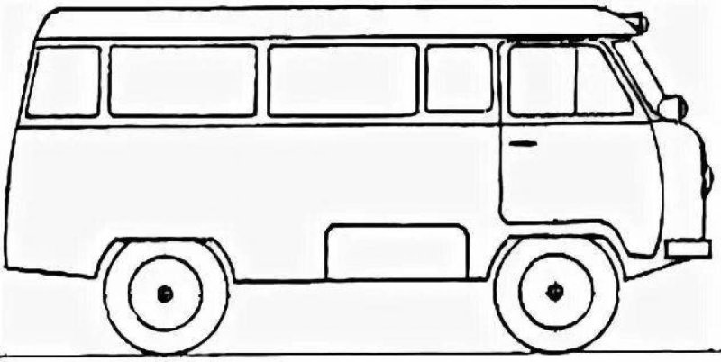 УАЗ 3962 сбоку рисунок