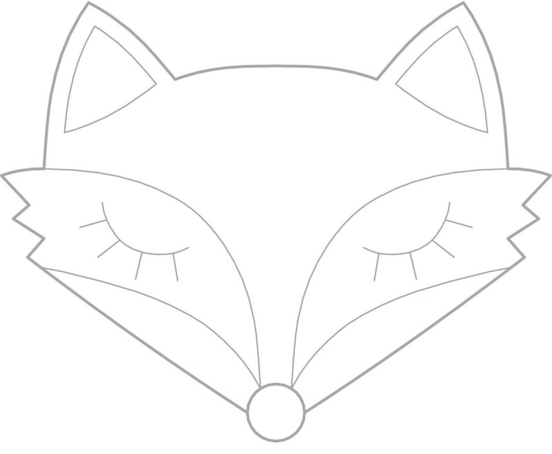 Маска лисы шаблон