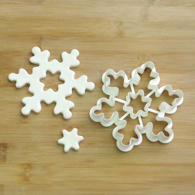 Снежинка вырубка для пряников
