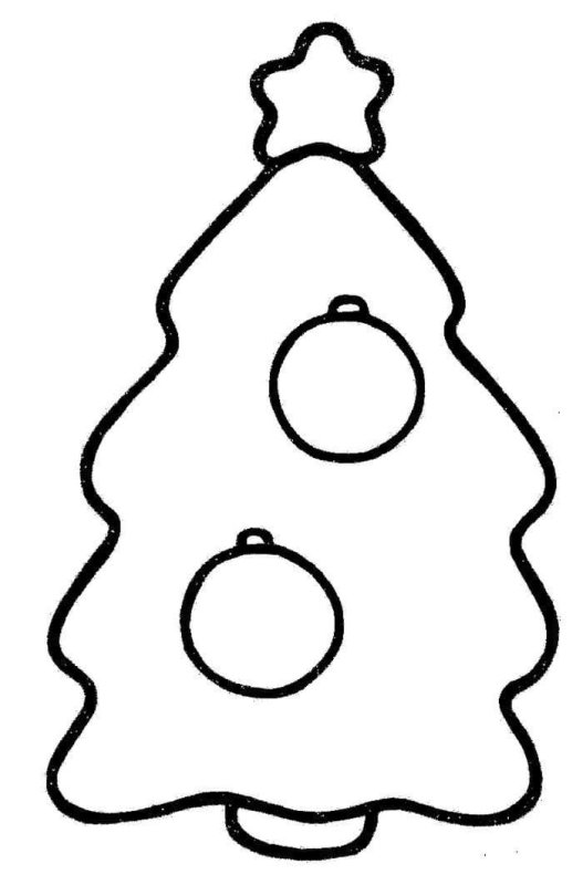 Елочка раскраска для малышей