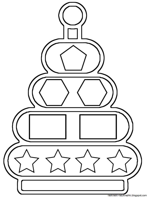 Пирамидка раскраска для детей