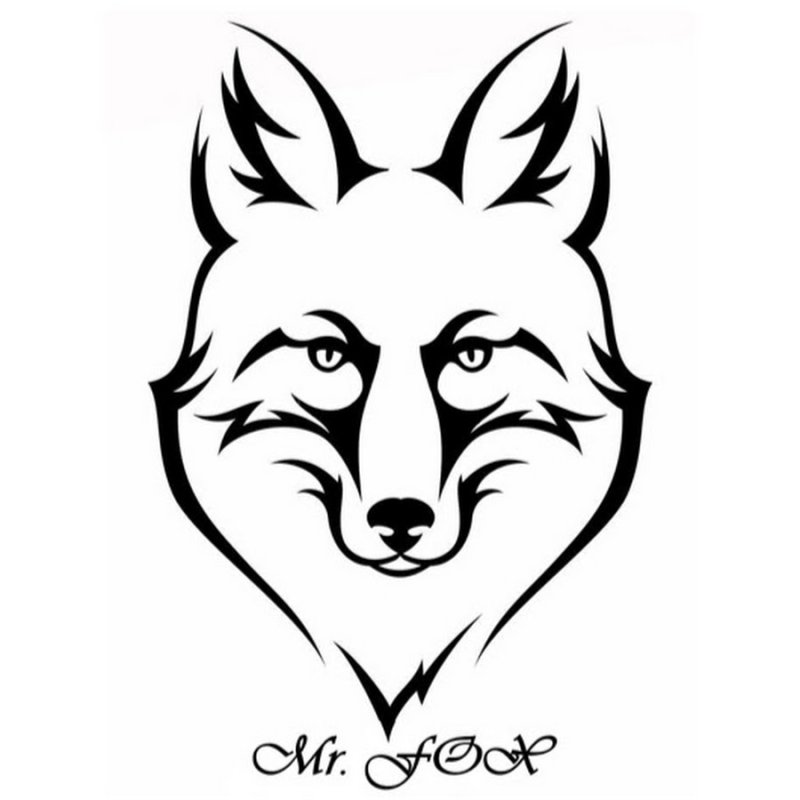 Силуэт головы лисы