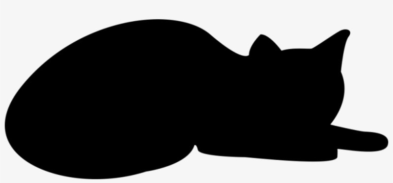 Силуэт спящей кошки