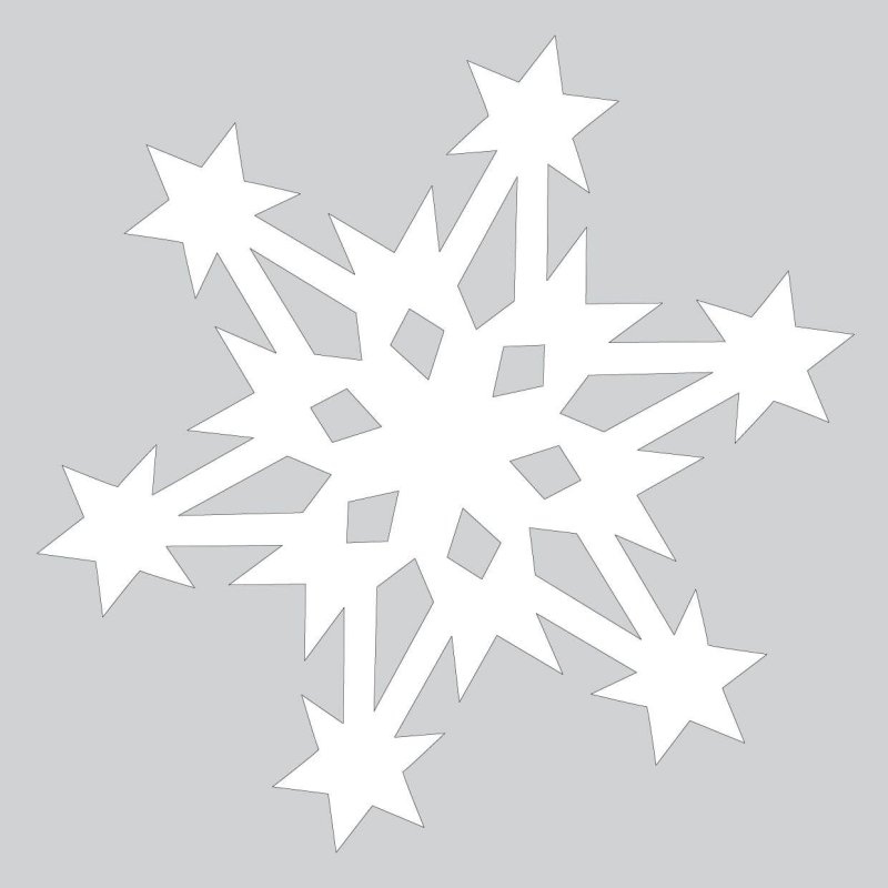 Крупные снежинки на окна