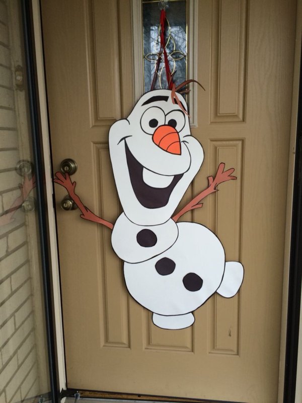 Новогоднее украшение на дверь