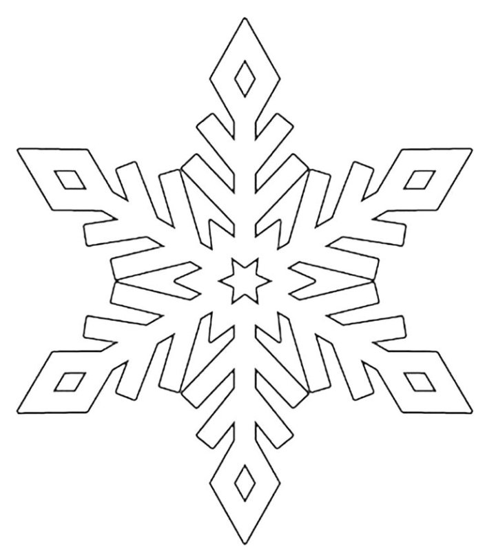 Снежинка раскраска