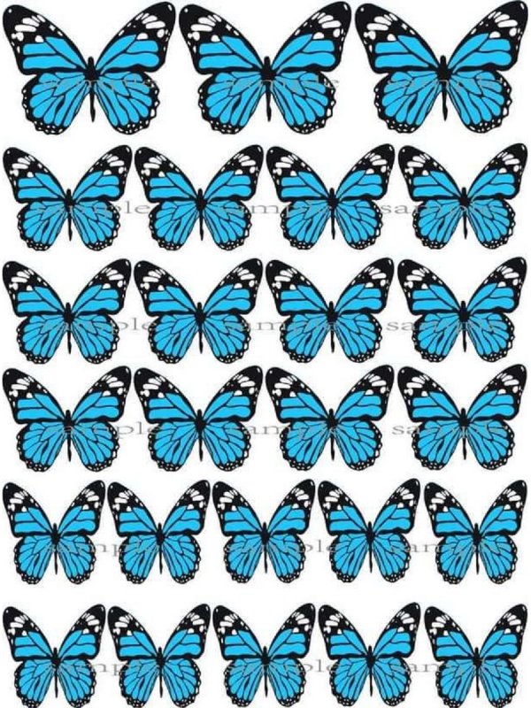 Бабочки на вафельной бумаге