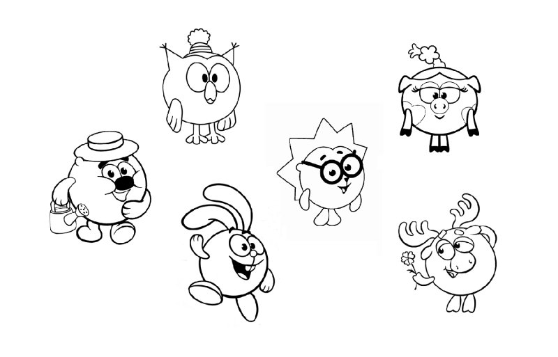 Раскраска «Смешарики»