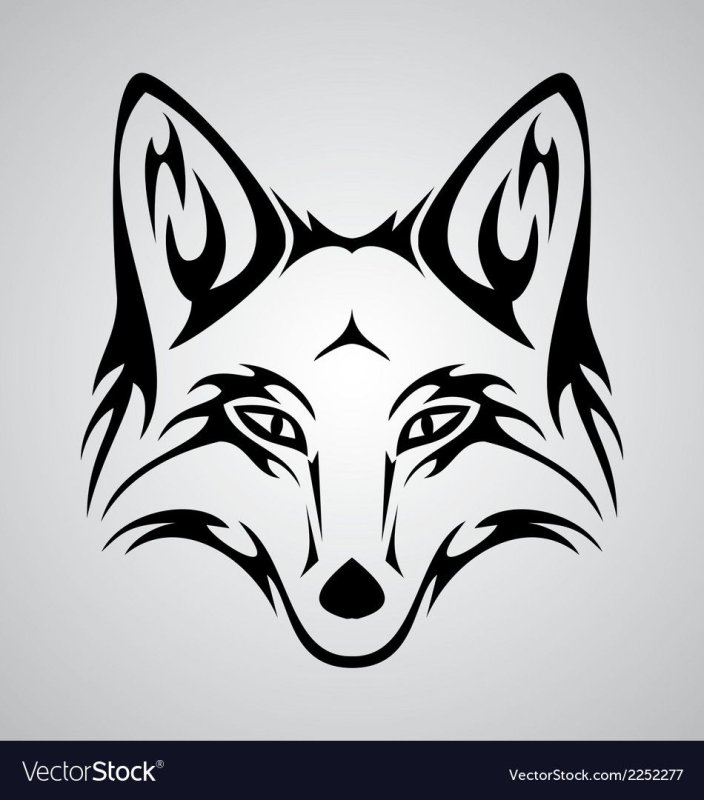 Стилизованная морда лисы