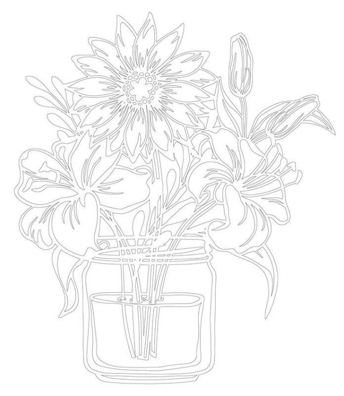 Вытынанки цветы