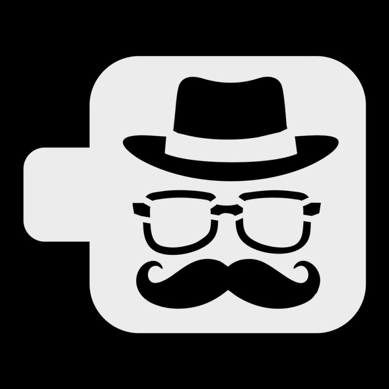 Усы трафарет