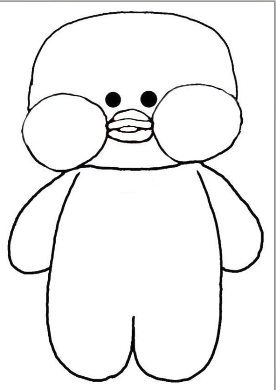 Уточка лалафанфан раскраска бумажная