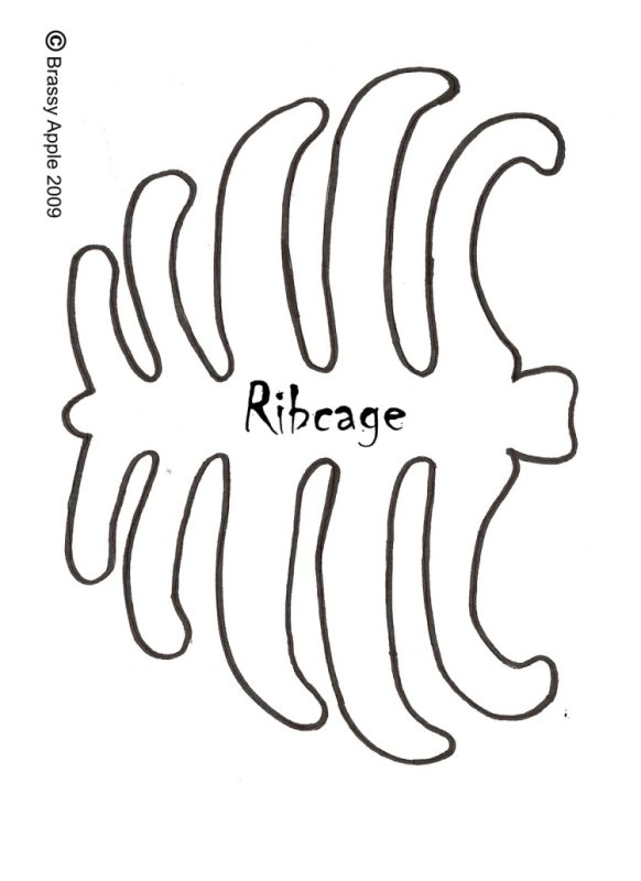 Трафарет косточки для костюма Кощей