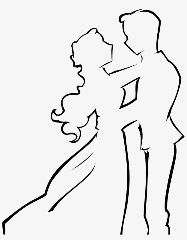 Влюбленные силуэт