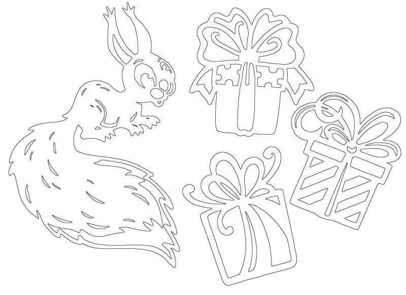 Новогодние вырезалки на окна