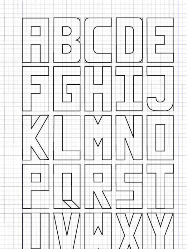 Рисование букв по клеточкам