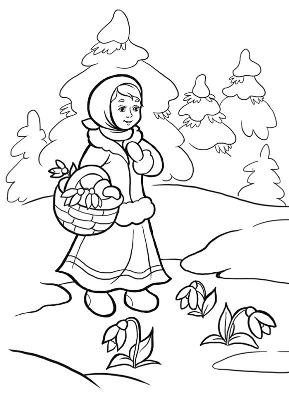 Маршак 12 месяцев раскраска